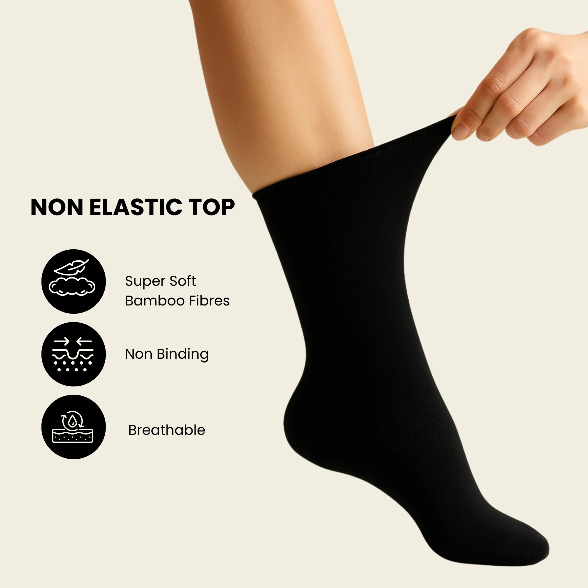 Non-Binding Bamboo Socks – Soft Top for Sensitive Skin - Image 4